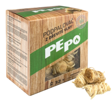 PE-PO podpaľovač z drevitej vlny